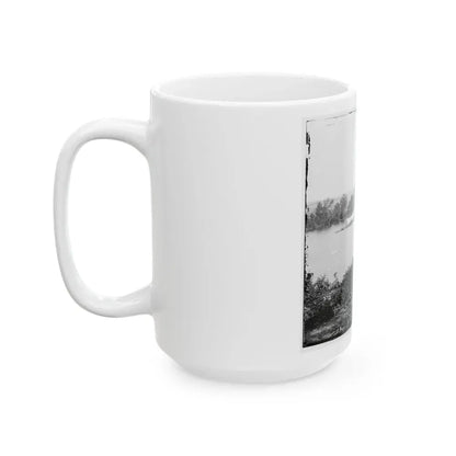 James River, Va. U.S.S. Monitor Canonicus Taking On Coal From A Schooner (U.S. Civil War) White Coffee Mug - Go Mug Yourself