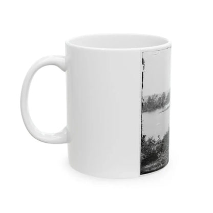 James River, Va. U.S.S. Monitor Canonicus Taking On Coal From A Schooner (U.S. Civil War) White Coffee Mug - Go Mug Yourself