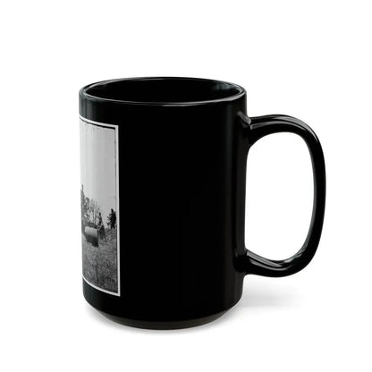 James River, Va. Work Party And Mortars At  Butler's Crow's Nest (U.S. Civil War) Black Coffee Mug - Go Mug Yourself
