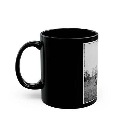 James River, Va. Work Party And Mortars At  Butler's Crow's Nest (U.S. Civil War) Black Coffee Mug - Go Mug Yourself