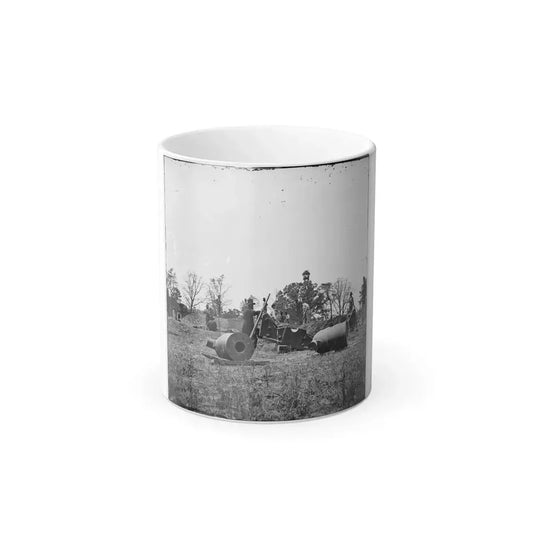 James River, Va. Work Party and Mortars at  Butler's Crow's Nest (U.S. Civil War) Color Changing Coffee Mug 11oz Default Title 11oz - Go Mug Yourself