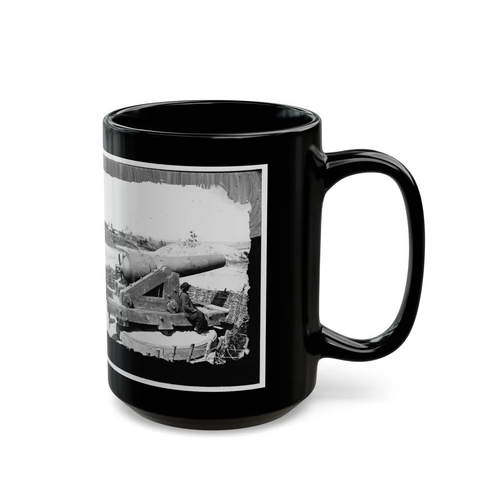 James River, Va. Another Confederate Gun Emplacement At Howlett House, Trent's Reach 001 (U.S. Civil War) Black Coffee Mug-Go Mug Yourself