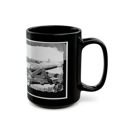 James River, Va. Another Confederate Gun Emplacement At Howlett House, Trent's Reach 001 (U.S. Civil War) Black Coffee Mug-Go Mug Yourself