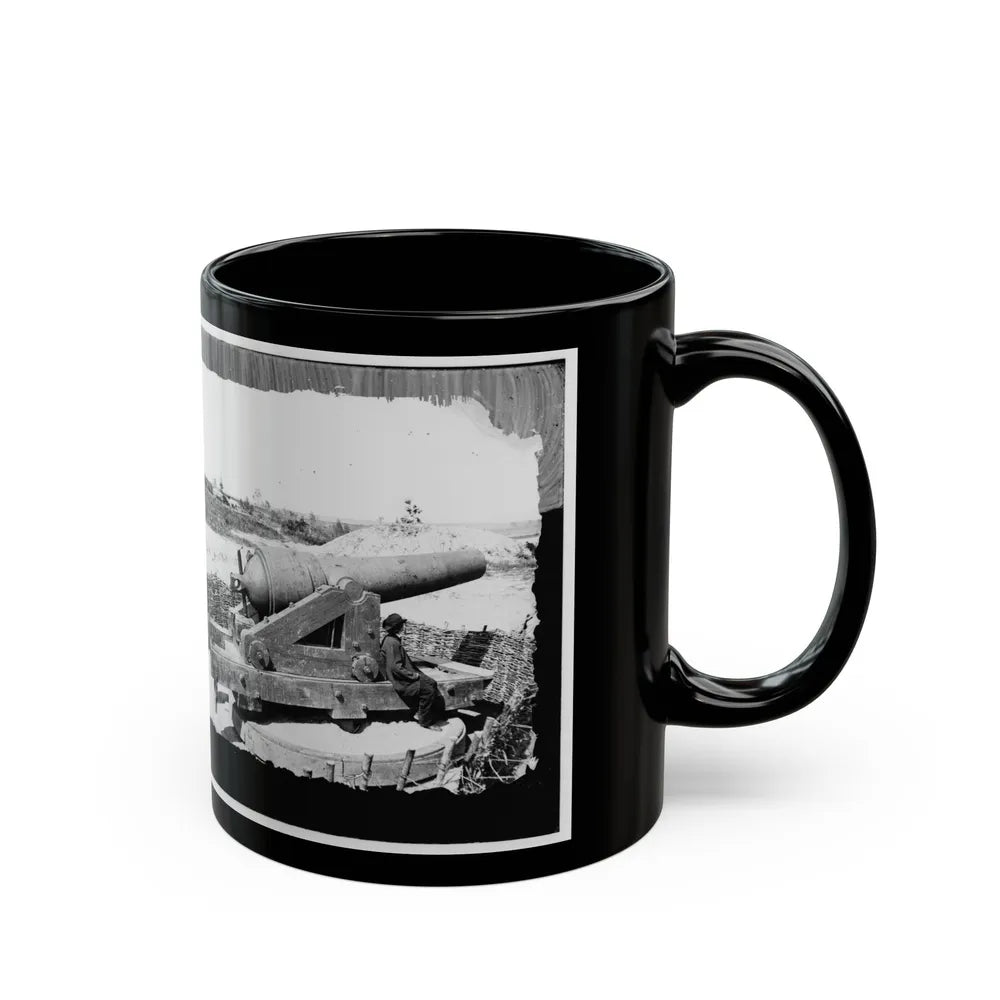 James River, Va. Another Confederate Gun Emplacement At Howlett House, Trent's Reach 001 (U.S. Civil War) Black Coffee Mug-Go Mug Yourself