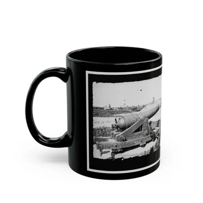 James River, Va. Another Confederate Gun Emplacement At Howlett House, Trent's Reach 001 (U.S. Civil War) Black Coffee Mug-Go Mug Yourself