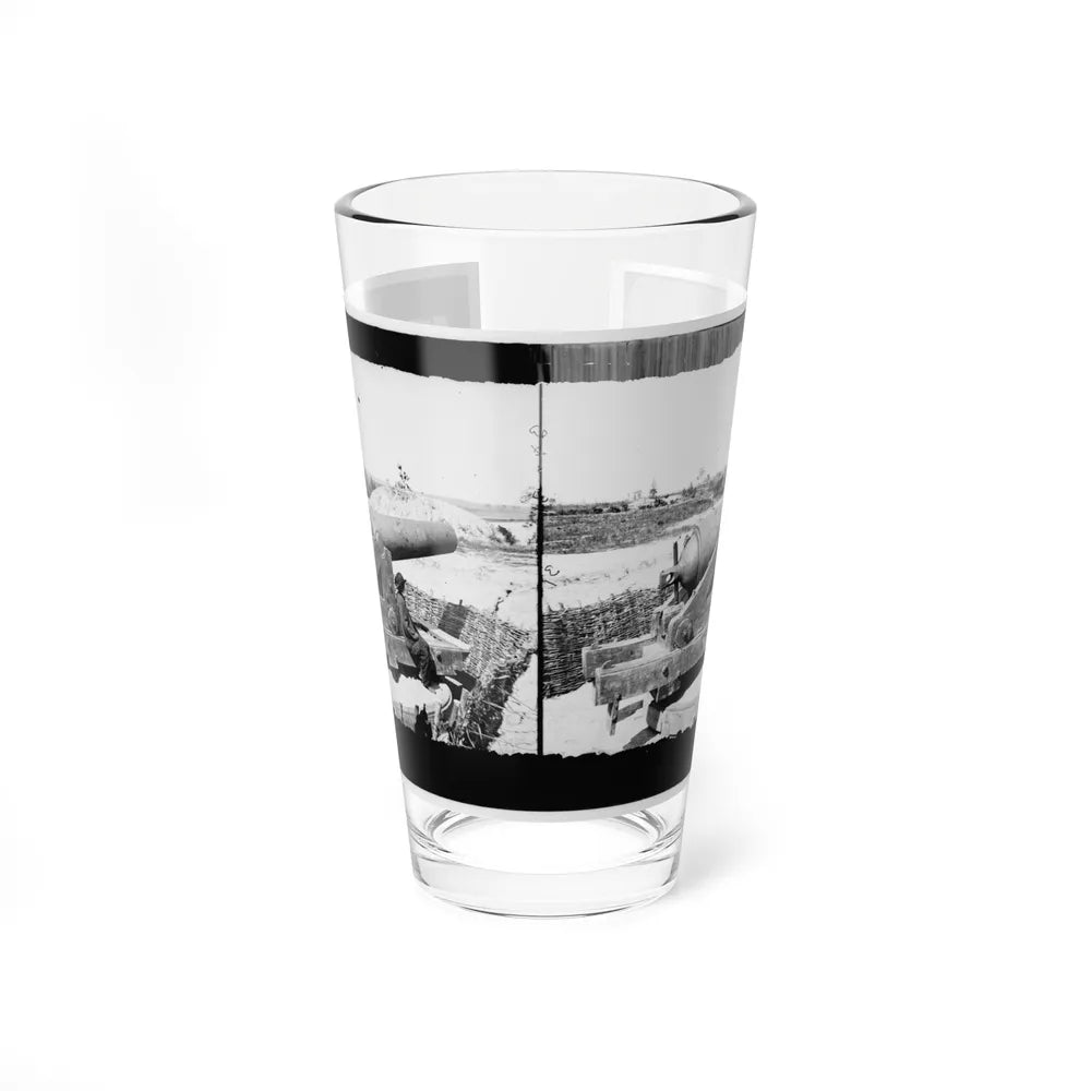 James River, Va. Another Confederate Gun Emplacement At Howlett House, Trent's Reach 001 (U.S. Civil War) Pint Glass 16oz-16oz-Go Mug Yourself