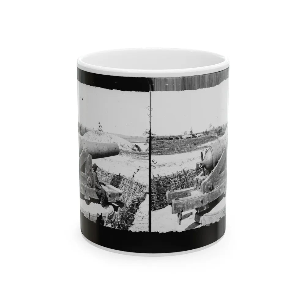 James River, Va. Another Confederate Gun Emplacement At Howlett House, Trent's Reach 001 (U.S. Civil War) White Coffee Mug-11oz-Go Mug Yourself