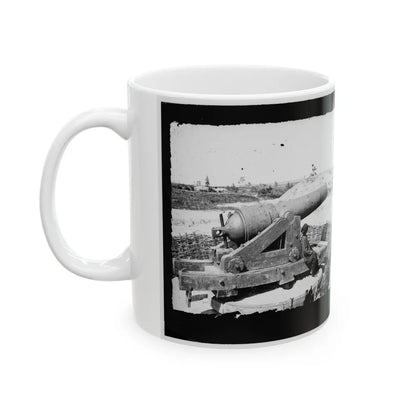 James River, Va. Another Confederate Gun Emplacement At Howlett House, Trent's Reach 001 (U.S. Civil War) White Coffee Mug-Go Mug Yourself