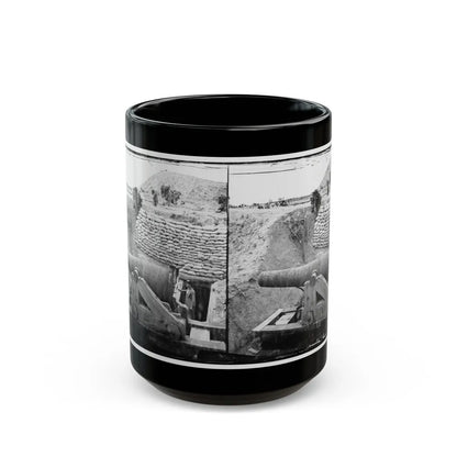 James River, Va. Another Confederate Gun Emplacement At Howlett House, Trent's Reach (U.S. Civil War) Black Coffee Mug-15oz-Go Mug Yourself