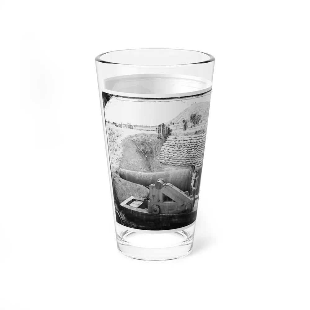 James River, Va. Another Confederate Gun Emplacement At Howlett House, Trent's Reach (U.S. Civil War) Pint Glass 16oz-Go Mug Yourself