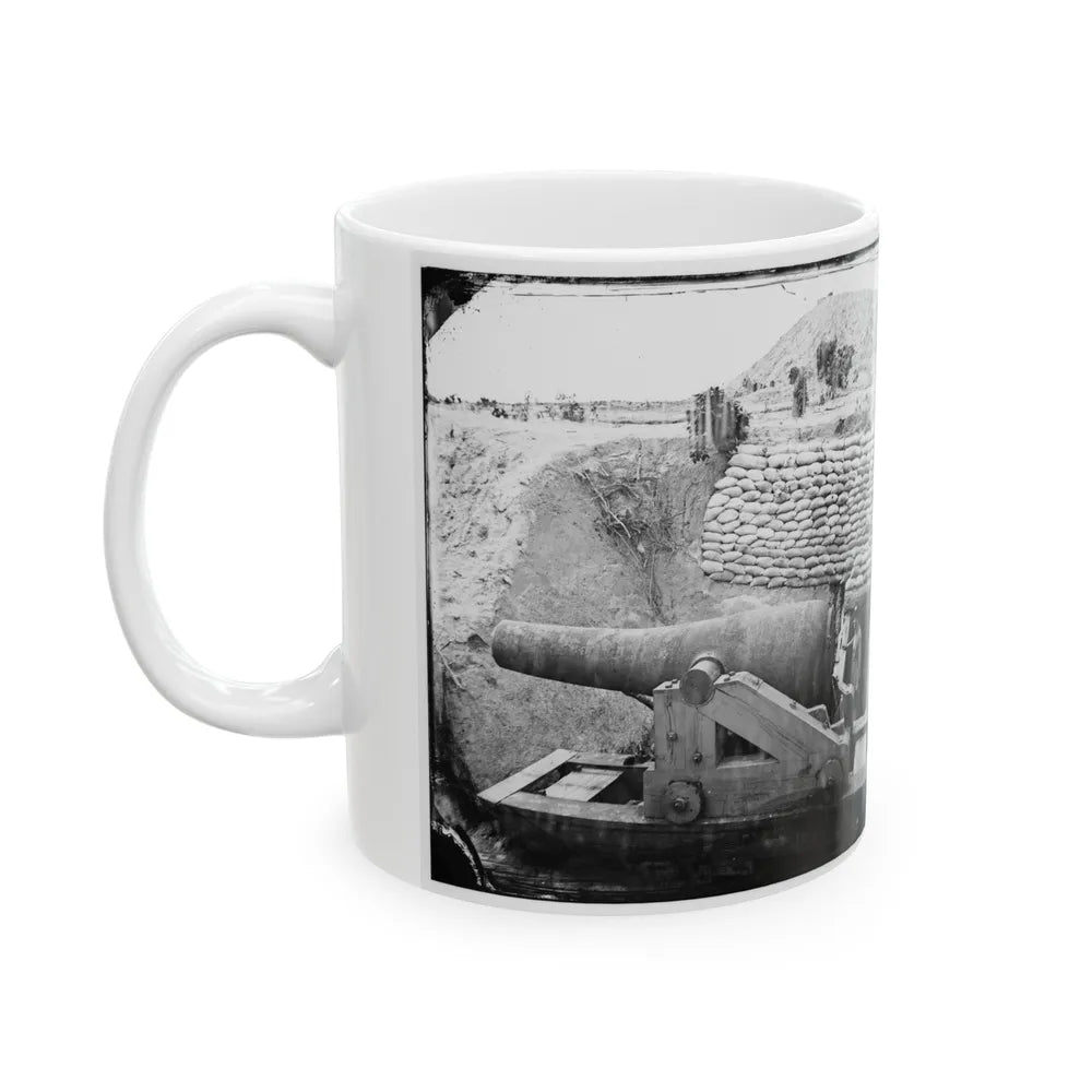 James River, Va. Another Confederate Gun Emplacement At Howlett House, Trent's Reach (U.S. Civil War) White Coffee Mug-Go Mug Yourself