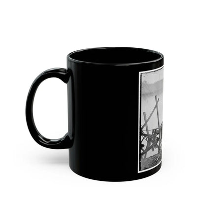 James River, Va. Butler's Dredge-Boat, Sunk By A Confederate Shell On Thanksgiving Day, 1864 (U.S. Civil War) Black Coffee Mug-Go Mug Yourself