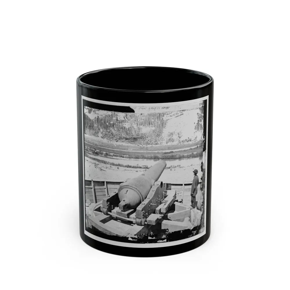 James River, Va. Confederate Gun Emplacement Above Dutch Gap (U.S. Civil War) Black Coffee Mug-11oz-Go Mug Yourself