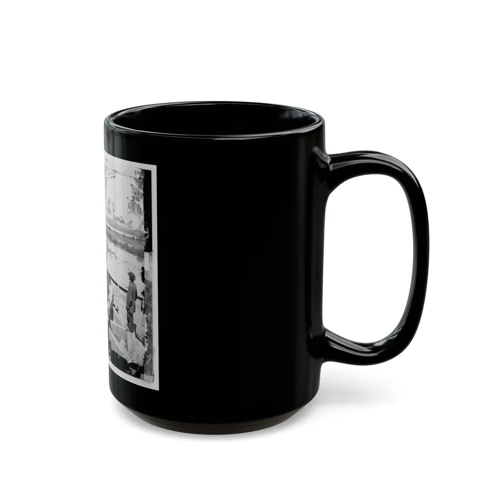 James River, Va. Confederate Gun Emplacement Above Dutch Gap (U.S. Civil War) Black Coffee Mug-Go Mug Yourself