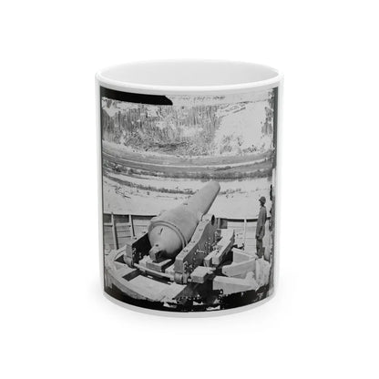 James River, Va. Confederate Gun Emplacement Above Dutch Gap (U.S. Civil War) White Coffee Mug-11oz-Go Mug Yourself