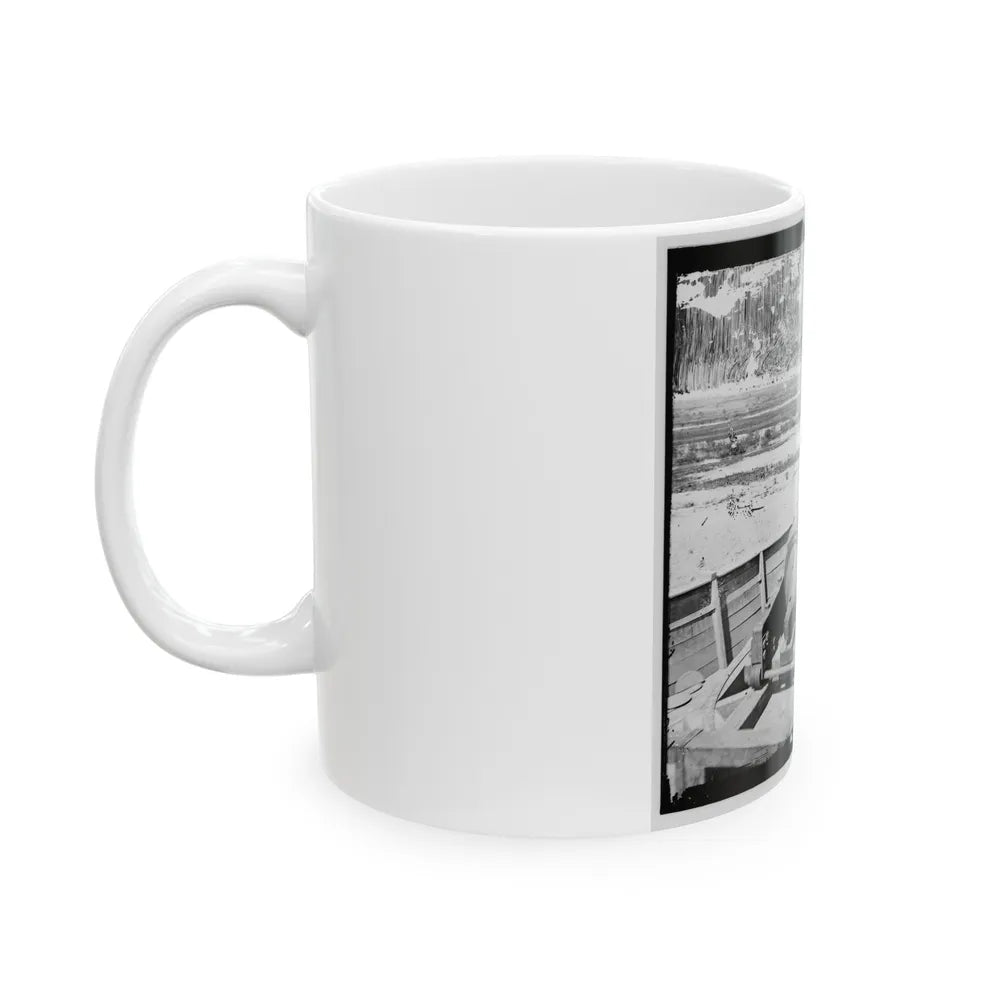 James River, Va. Confederate Gun Emplacement Above Dutch Gap (U.S. Civil War) White Coffee Mug-Go Mug Yourself