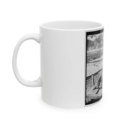 James River, Va. Confederate Gun Emplacement Above Dutch Gap (U.S. Civil War) White Coffee Mug-Go Mug Yourself