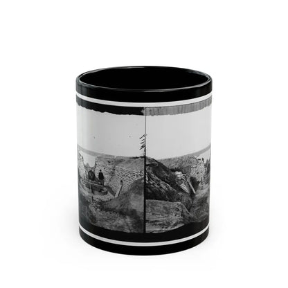 James River, Va. Confederate Gun Emplacement At Howlett House, Trent's Reach (U.S. Civil War) Black Coffee Mug-11oz-Go Mug Yourself