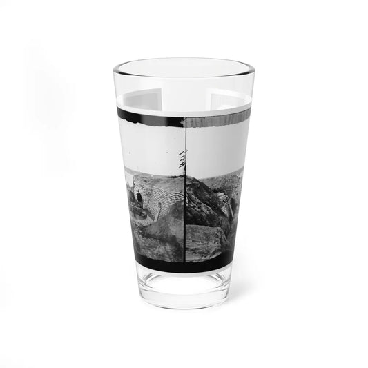 James River, Va. Confederate Gun Emplacement At Howlett House, Trent's Reach (U.S. Civil War) Pint Glass 16oz-16oz-Go Mug Yourself