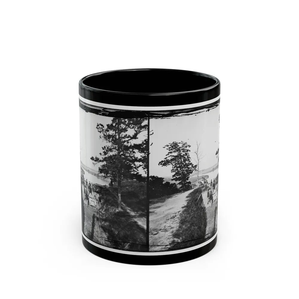 James River, Va. Confederate Gun In Battery Brooks (U.S. Civil War) Black Coffee Mug-11oz-Go Mug Yourself