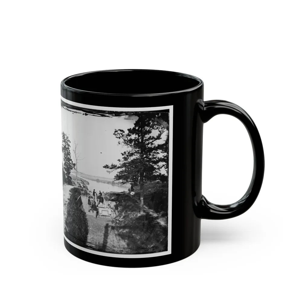 James River, Va. Confederate Gun In Battery Brooks (U.S. Civil War) Black Coffee Mug-Go Mug Yourself