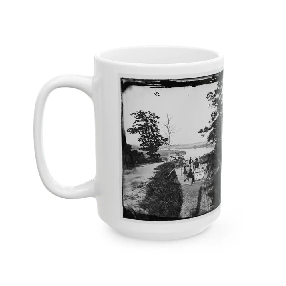 James River, Va. Confederate Gun In Battery Brooks (U.S. Civil War) White Coffee Mug-Go Mug Yourself