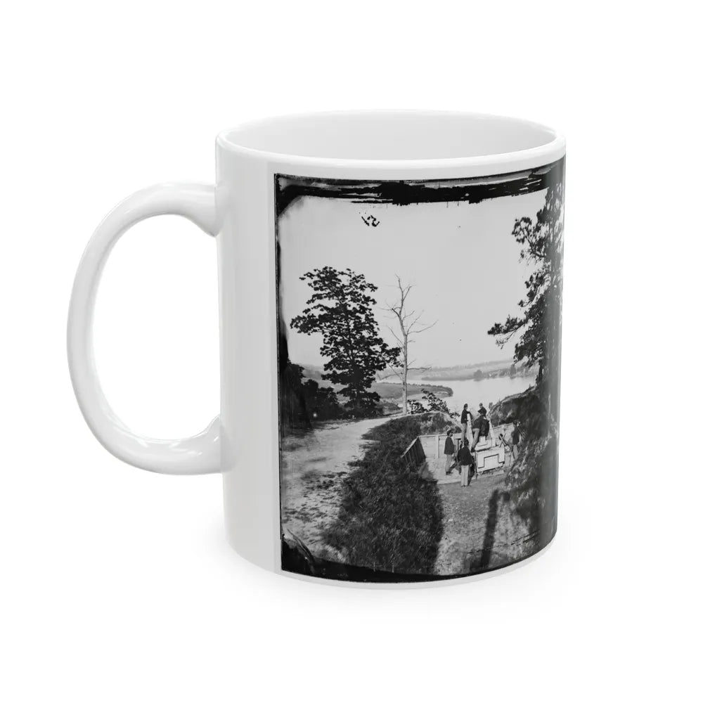 James River, Va. Confederate Gun In Battery Brooks (U.S. Civil War) White Coffee Mug-Go Mug Yourself