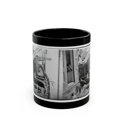 James River, Va. Deck Of Confederate Gunboat Teaser, Captured By U.S.S. Maratanza, Showing Damage From Shell Fire (U.S. Civil War) Black Coffee Mug-11oz-Go Mug Yourself