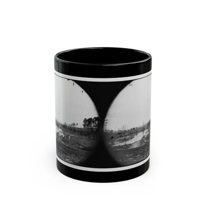 James River, Va. Point Where Army Of The Potomac Crossed In June 1864 (Wyanoke Wharf ) (U.S. Civil War) Black Coffee Mug-11oz-Go Mug Yourself