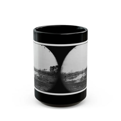 James River, Va. Point Where Army Of The Potomac Crossed In June 1864 (Wyanoke Wharf ) (U.S. Civil War) Black Coffee Mug-15oz-Go Mug Yourself