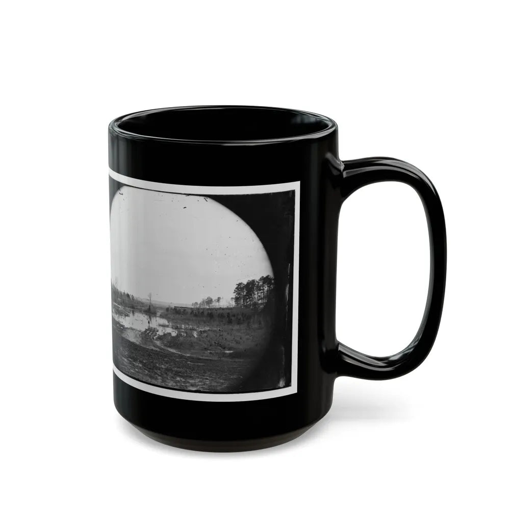 James River, Va. Point Where Army Of The Potomac Crossed In June 1864 (Wyanoke Wharf ) (U.S. Civil War) Black Coffee Mug-Go Mug Yourself