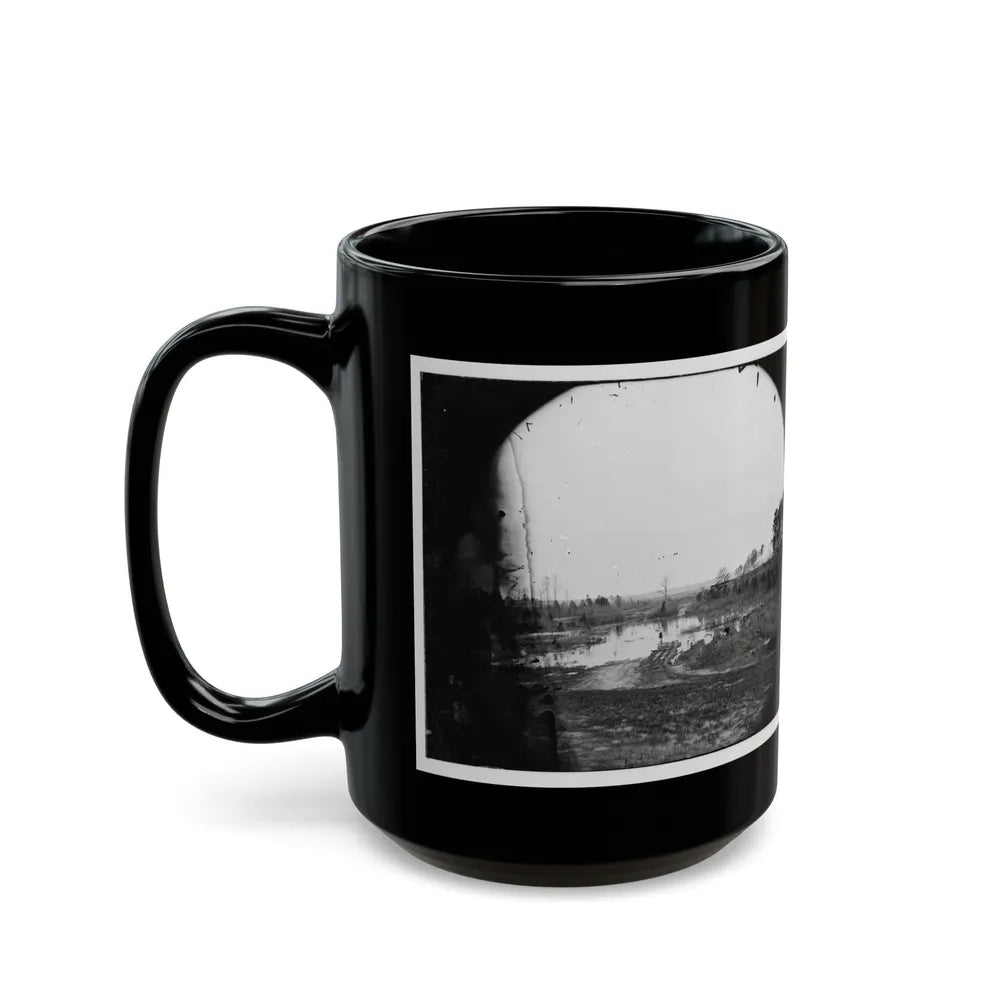 James River, Va. Point Where Army Of The Potomac Crossed In June 1864 (Wyanoke Wharf ) (U.S. Civil War) Black Coffee Mug-Go Mug Yourself