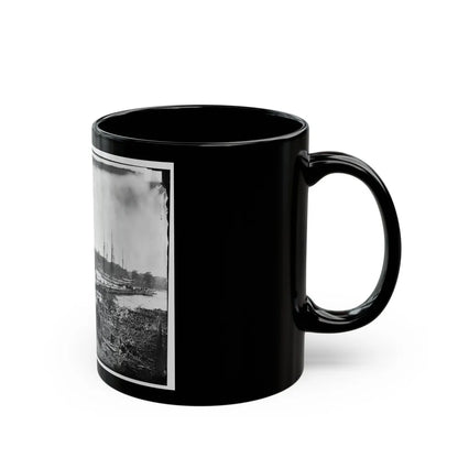 James River, Va. Pontoon Bridge (U.S. Civil War) Black Coffee Mug-Go Mug Yourself