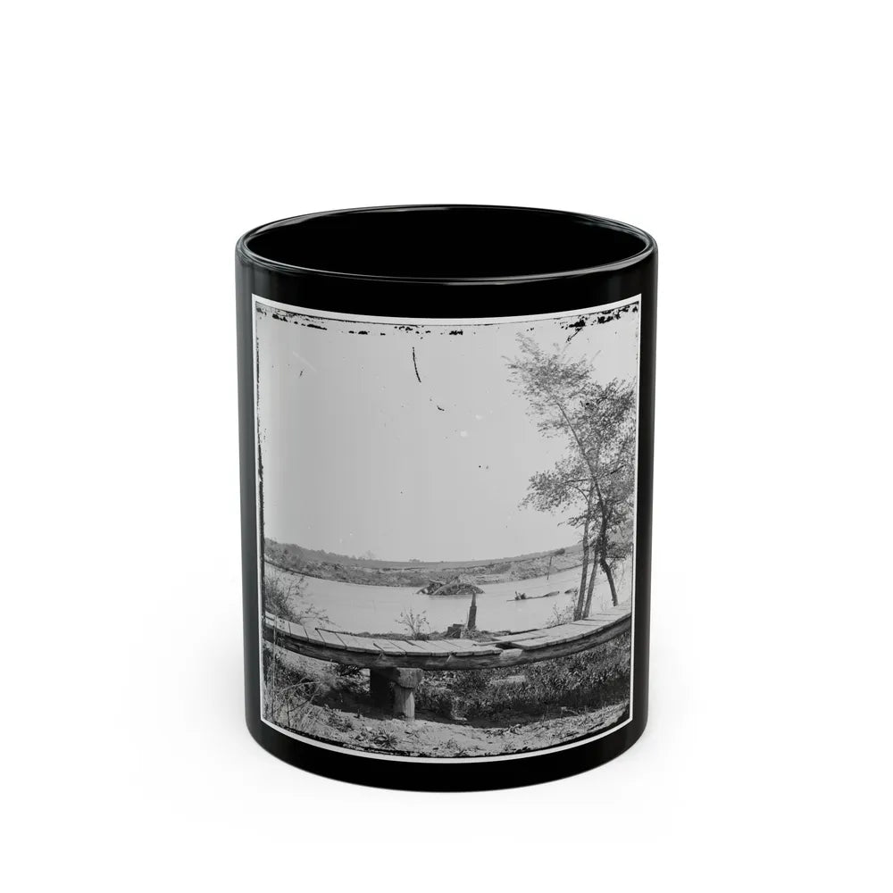 James River, Va. Sunken Confederate Ships Virginia (Ram) And Jamestown (U.S. Civil War) Black Coffee Mug-11oz-Go Mug Yourself