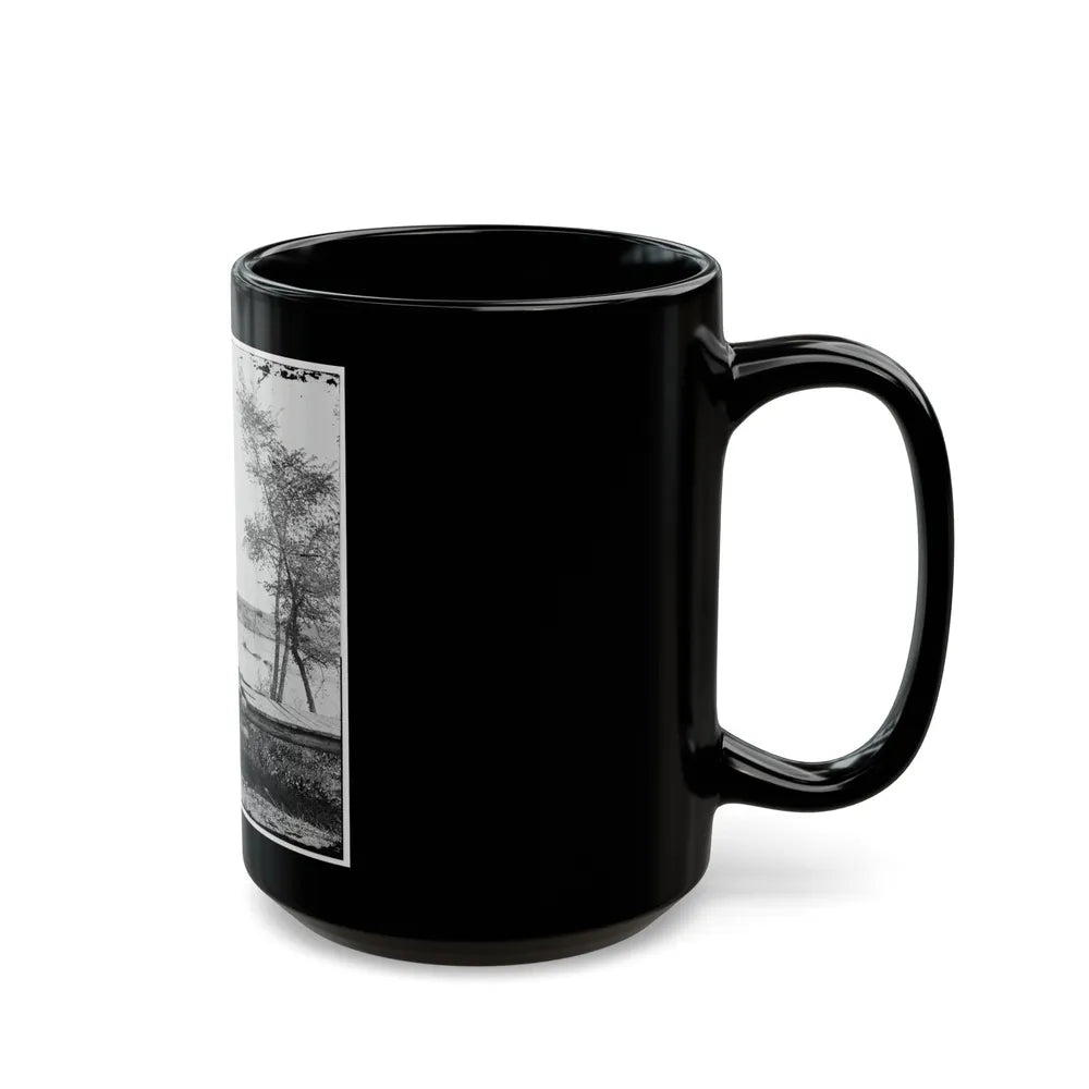 James River, Va. Sunken Confederate Ships Virginia (Ram) And Jamestown (U.S. Civil War) Black Coffee Mug-Go Mug Yourself