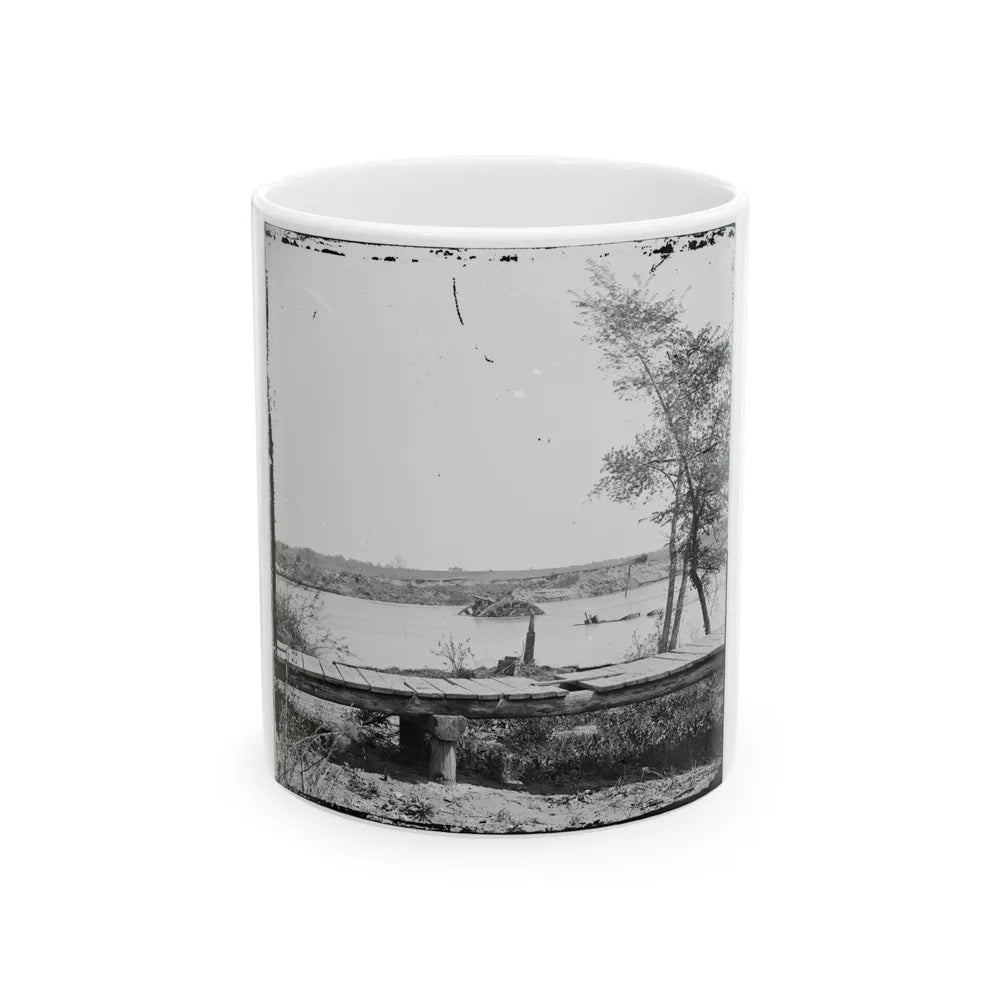 James River, Va. Sunken Confederate Ships Virginia (Ram) And Jamestown (U.S. Civil War) White Coffee Mug-11oz-Go Mug Yourself