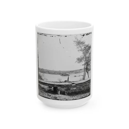 James River, Va. Sunken Confederate Ships Virginia (Ram) And Jamestown (U.S. Civil War) White Coffee Mug-15oz-Go Mug Yourself