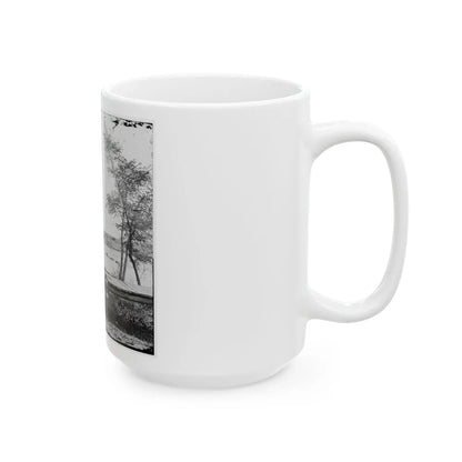 James River, Va. Sunken Confederate Ships Virginia (Ram) And Jamestown (U.S. Civil War) White Coffee Mug-Go Mug Yourself