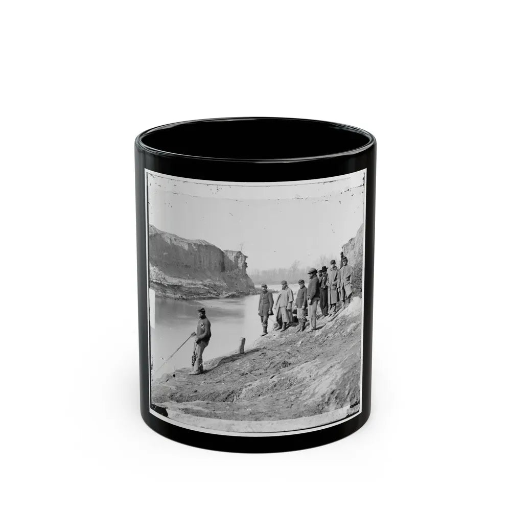 James River, Va. View Of The Completed Dutch Gap Canal (U.S. Civil War) Black Coffee Mug-11oz-Go Mug Yourself