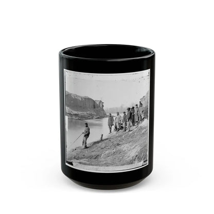 James River, Va. View Of The Completed Dutch Gap Canal (U.S. Civil War) Black Coffee Mug-15oz-Go Mug Yourself