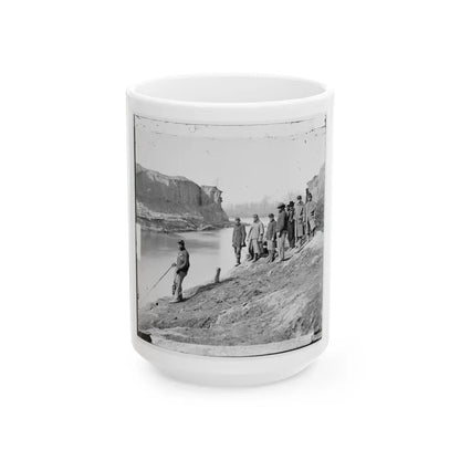 James River, Va. View Of The Completed Dutch Gap Canal (U.S. Civil War) White Coffee Mug-15oz-Go Mug Yourself