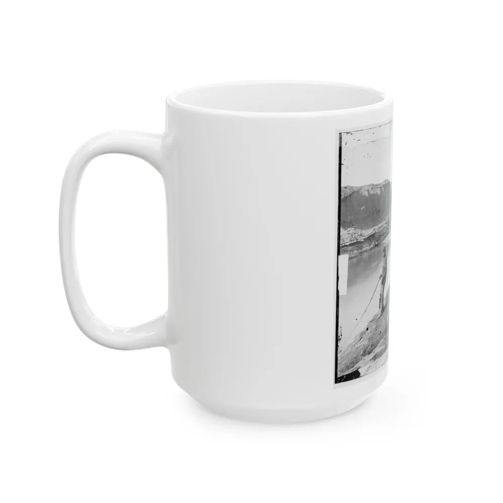 James River, Va. View Of The Completed Dutch Gap Canal (U.S. Civil War) White Coffee Mug-Go Mug Yourself