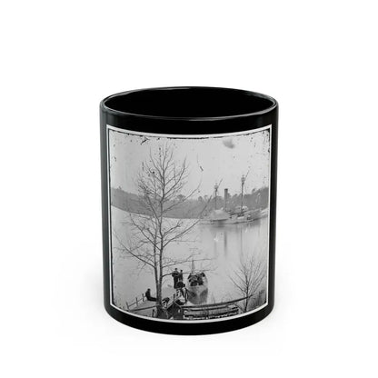 James River, Virginia. U.S. Gunboat Massasoit (U.S. Civil War) Black Coffee Mug 11oz - Go Mug Yourself