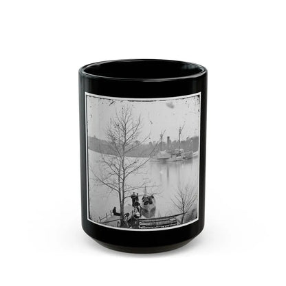 James River, Virginia. U.S. Gunboat Massasoit (U.S. Civil War) Black Coffee Mug 15oz - Go Mug Yourself