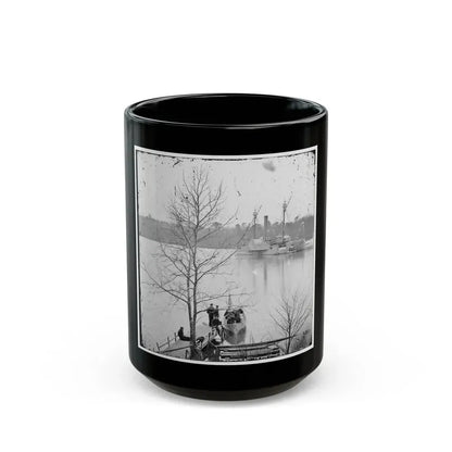 James River, Virginia. U.S. Gunboat Massasoit (U.S. Civil War) Black Coffee Mug 15oz - Go Mug Yourself