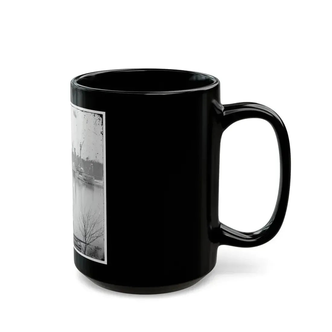 James River, Virginia. U.S. Gunboat Massasoit (U.S. Civil War) Black Coffee Mug - Go Mug Yourself