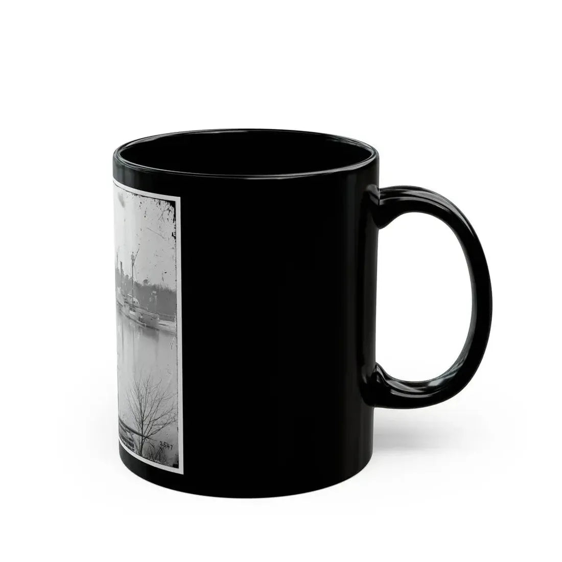 James River, Virginia. U.S. Gunboat Massasoit (U.S. Civil War) Black Coffee Mug - Go Mug Yourself