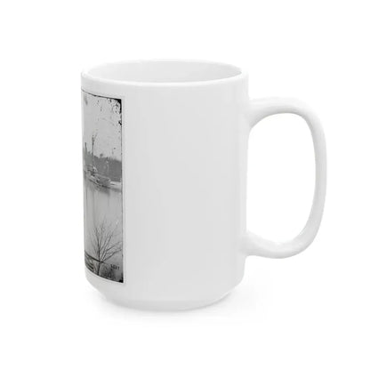 James River, Virginia. U.S. Gunboat Massasoit (U.S. Civil War) White Coffee Mug - Go Mug Yourself