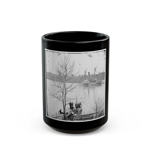 James River, Virginia. U.S. Gunboat Massasoit (U.S. Civil War) Black Coffee Mug-15oz-Go Mug Yourself