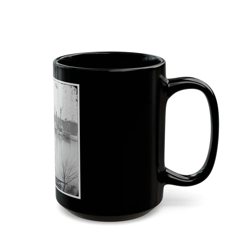 James River, Virginia. U.S. Gunboat Massasoit (U.S. Civil War) Black Coffee Mug-Go Mug Yourself